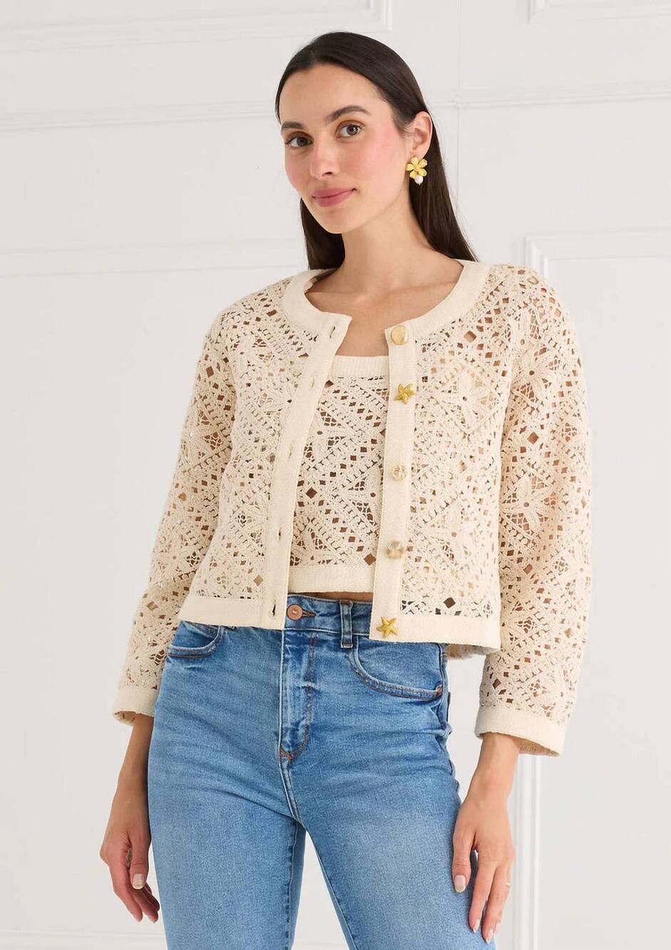 NEW ALIVIA lola jacket in sea star crochet